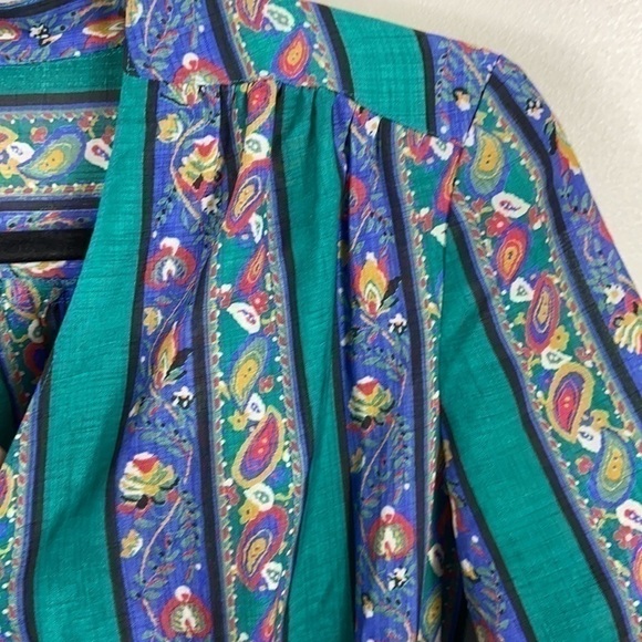 Vintage Floral Patterned Pleated Dress size S - Picture 9 of 15